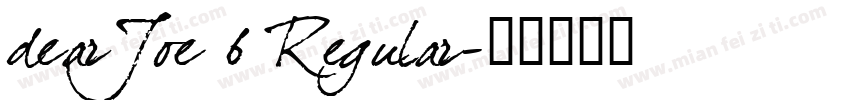 dearJoe 6 Regular字体转换